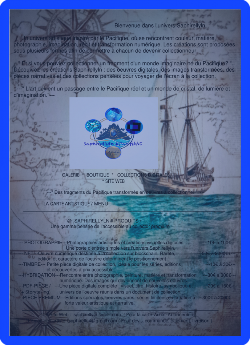 ☆♤♡LA CARTE ARTISTIK SAPHIRELLYLN #PACIFIKNC◇♧☆